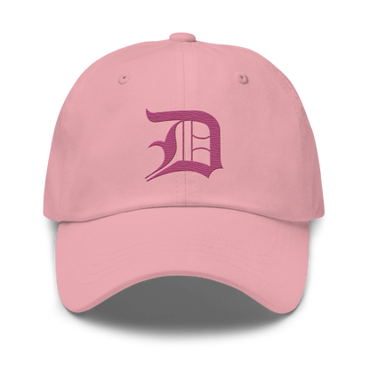 Detroit 'Old English D' Dad Hat (Apple Blossom Pink)