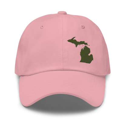 Michigan Dad Hat | Army Green Outline