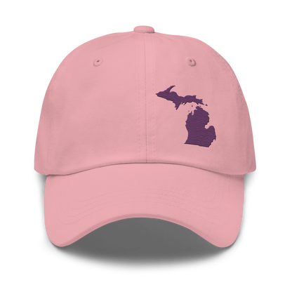 Michigan Dad Hat | Plum Outline