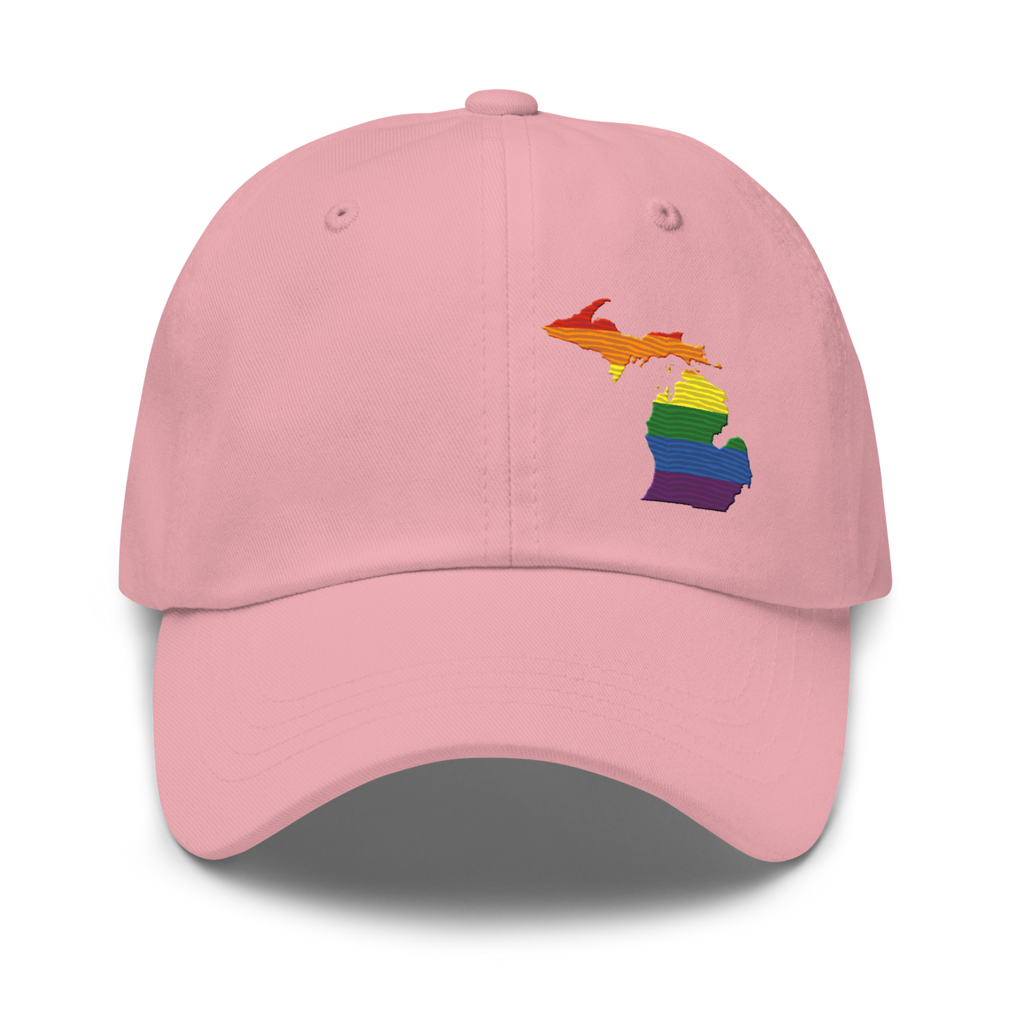 Michigan Dad Hat | Rainbow Pride Outline