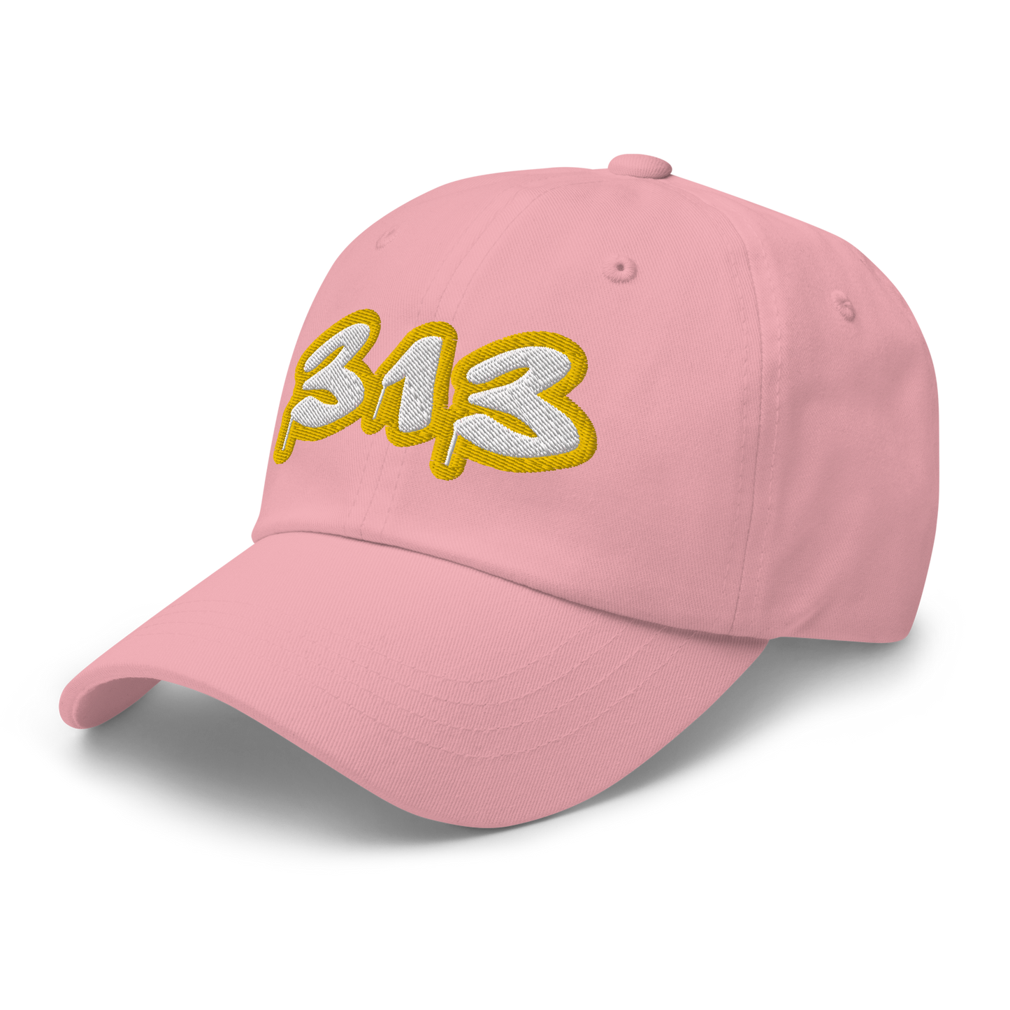 Detroit '313' Dad Hat (Tag Font w/ Gold Stroke)