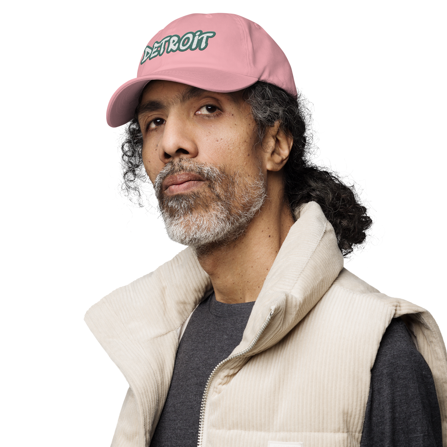 'Detroit' Dad Hat (Copper Green Tag Font)