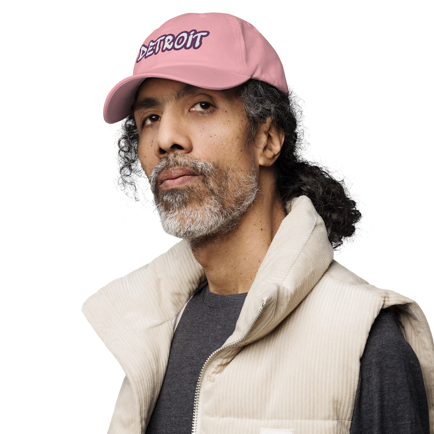 'Detroit' Dad Hat (Plum Tag Font)