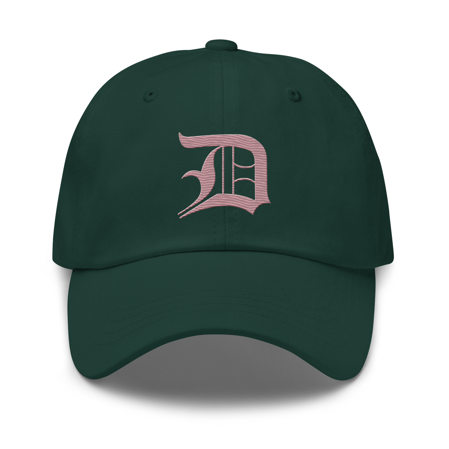 Detroit 'Old English D' Dad Hat (Cherry Blossom Pink)