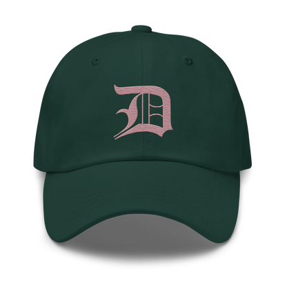 Detroit 'Old English D' Dad Hat (Cherry Blossom Pink)