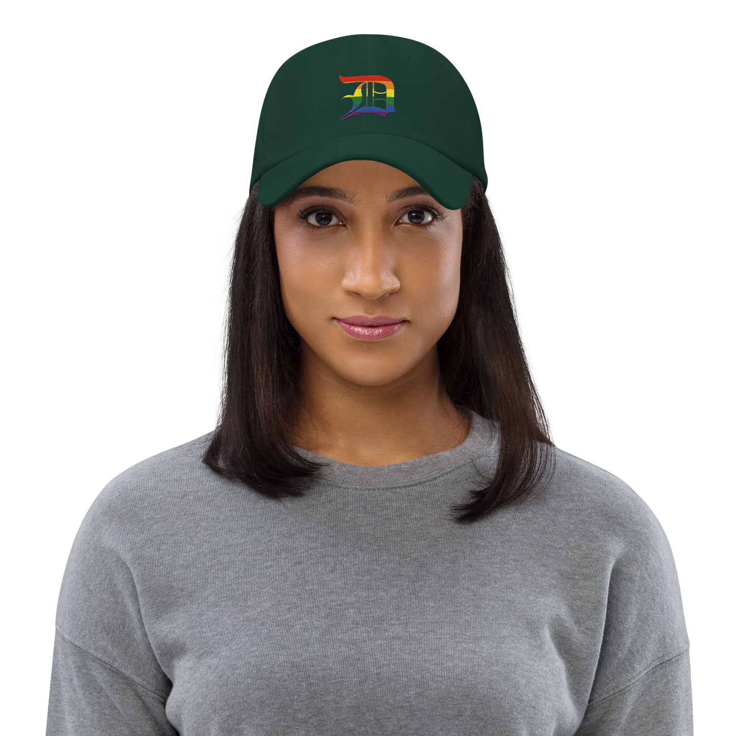 Detroit 'Old English D' Dad Hat (Rainbow Pride Edition)