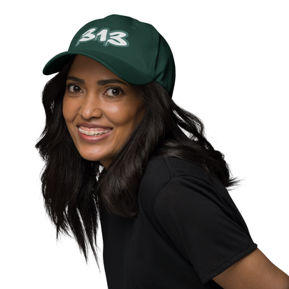 Detroit '313' Dad Hat (Copper Green Tag Font)