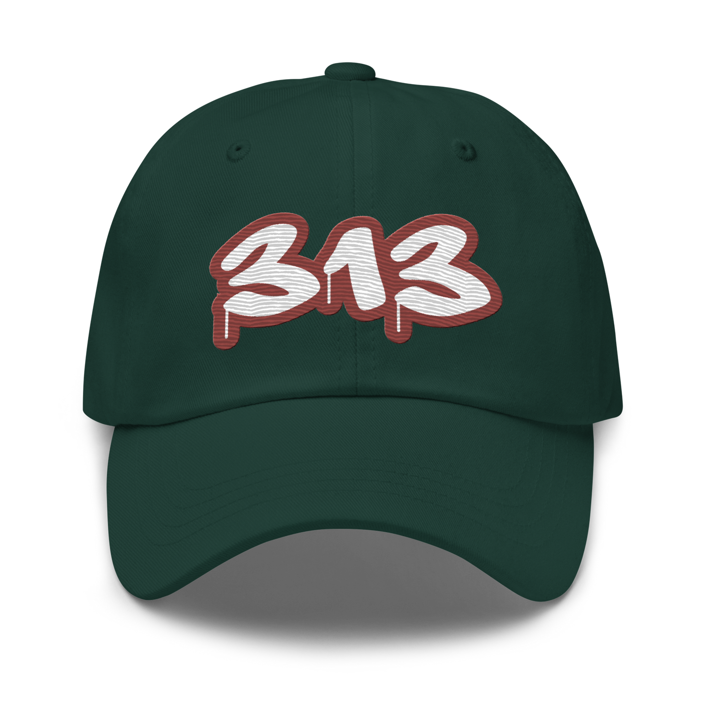 Detroit '313' Dad Hat (Ore Dock Red Tag Font)