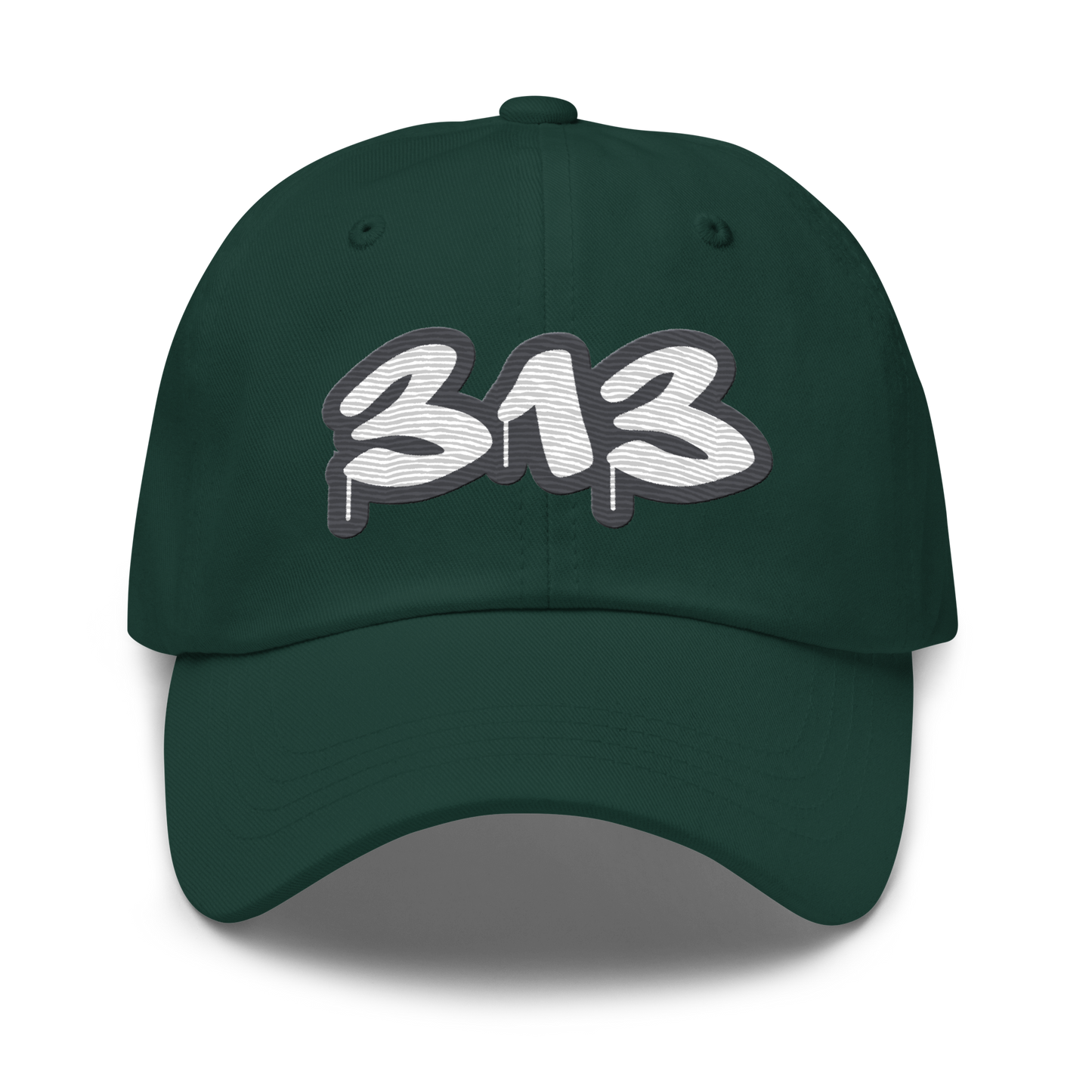 Detroit '313' Dad Hat (Iron Ore Grey Tag Font)