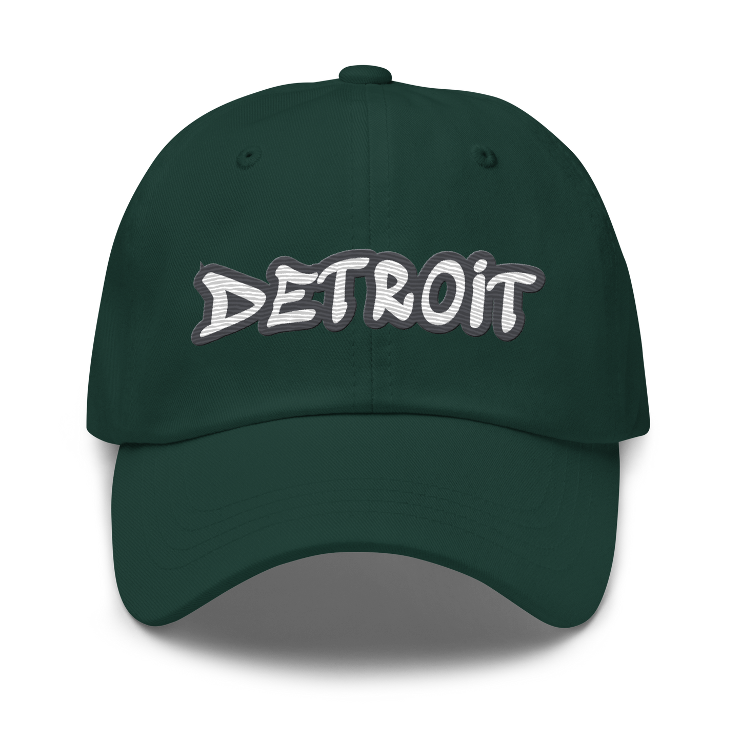 'Detroit' Dad Hat (Iron Ore Grey Tag Font)