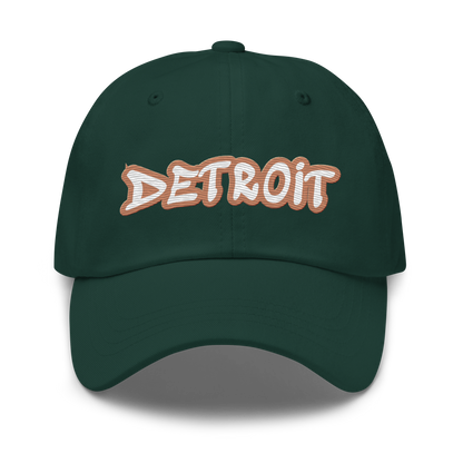 'Detroit' Dad Hat (Copper Tag Font)