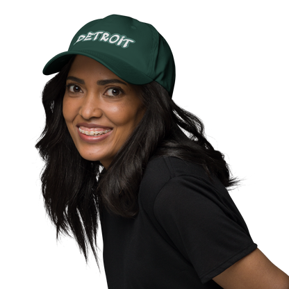 'Detroit' Dad Hat (Copper Green Tag Font)