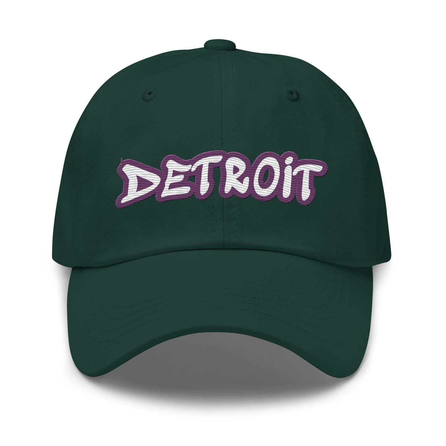 'Detroit' Dad Hat (Plum Tag Font)