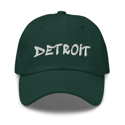 'Detroit' Dad Hat (Tag Font)