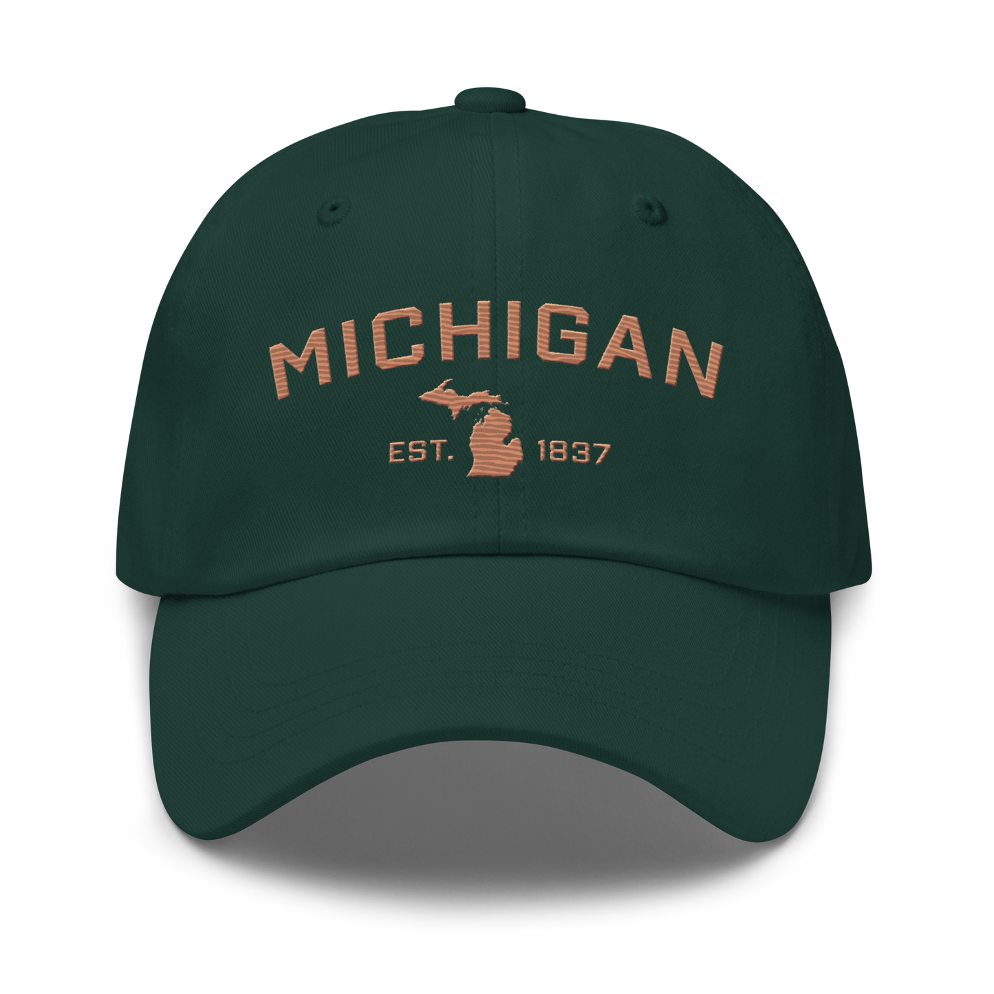 'Michigan EST 1837' Dad Hat (Athletic Font) | Copper