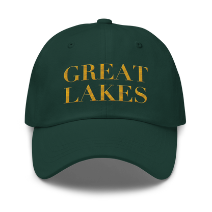 'Great Lakes' Dad Hat (Didone Font) | Gold