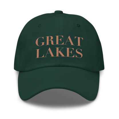 'Great Lakes' Dad Hat (Didone Font) | Copper