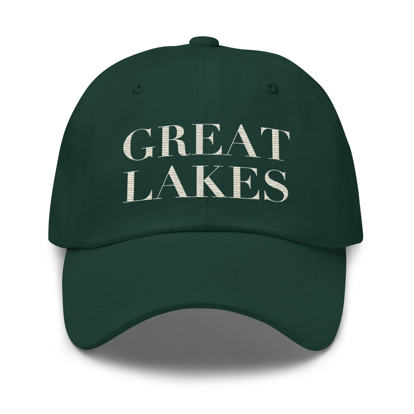 'Great Lakes' Dad Hat (Didone Font) | Ivory White