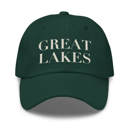 'Great Lakes' Dad Hat (Didone Font) | Ivory White