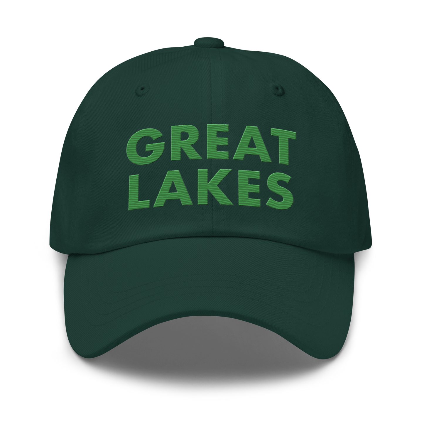 'Great Lakes' Dad Hat (Geometric Sans Font) | Shamrock Green