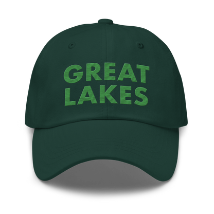 'Great Lakes' Dad Hat (Geometric Sans Font) | Shamrock Green