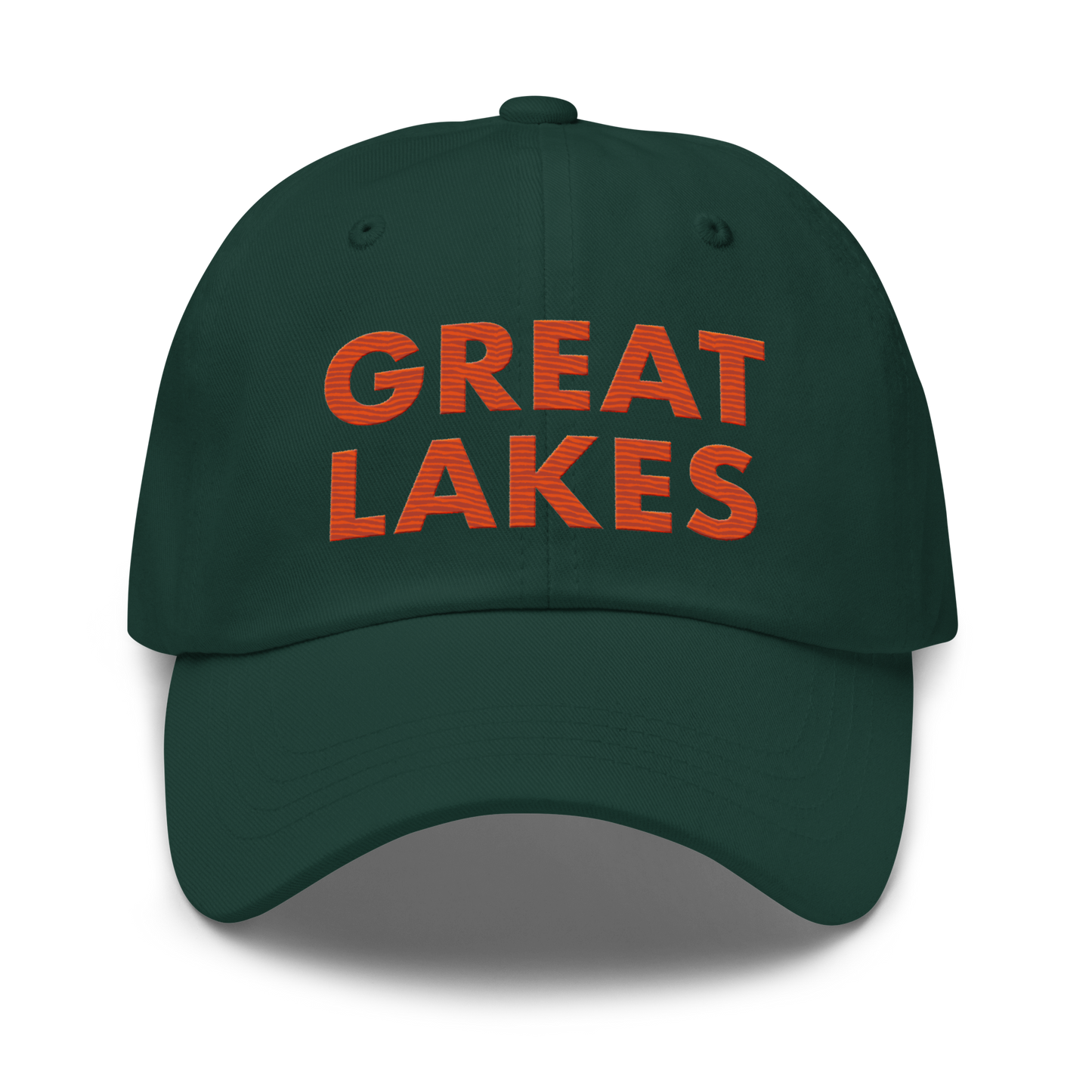 'Great Lakes' Dad Hat (Geometric Sans Font) | Maple Leaf Orange