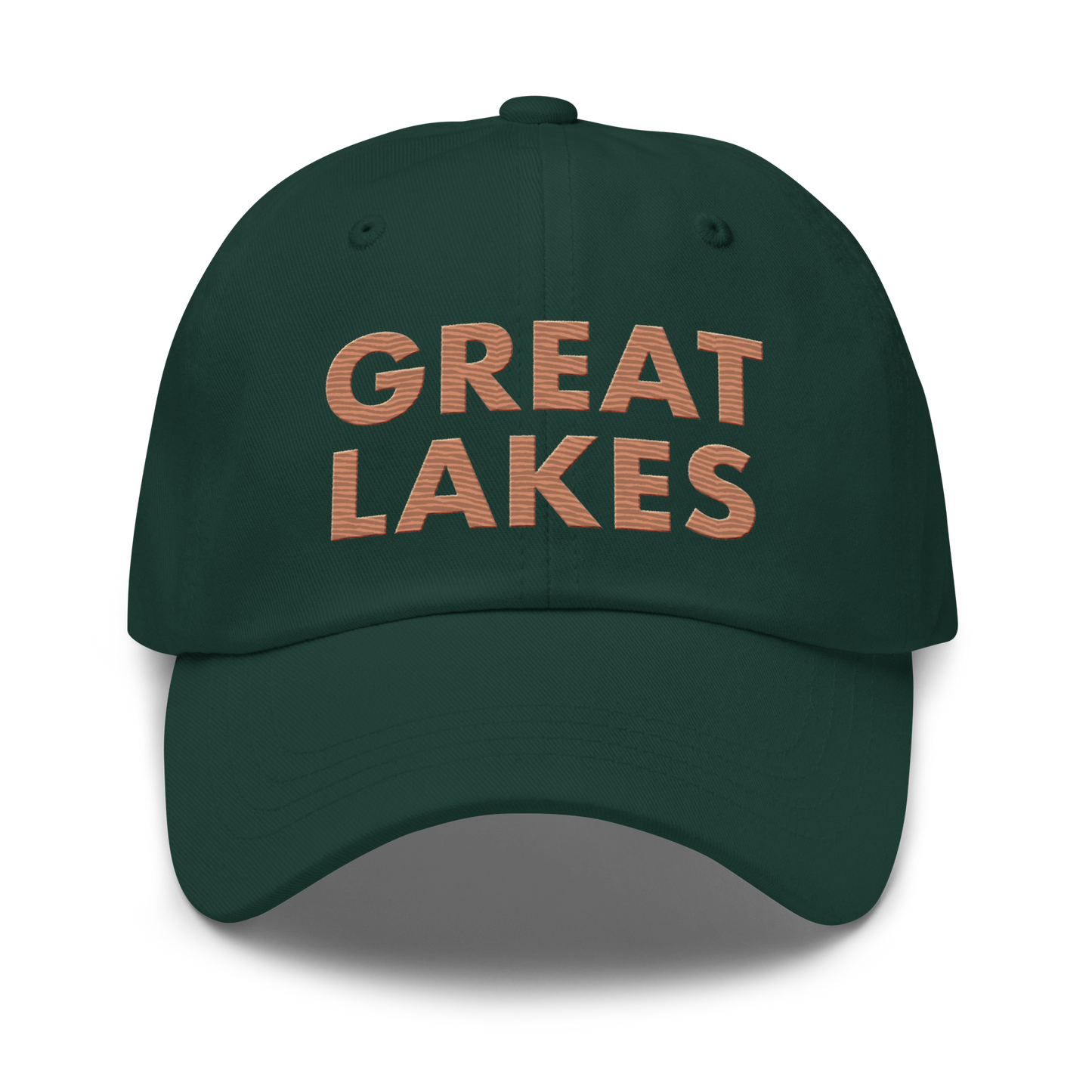 'Great Lakes' Dad Hat (Geometric Sans Font) | Copper