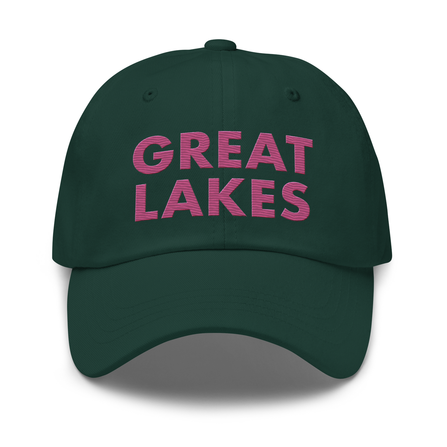 'Great Lakes' Dad Hat (Geometric Sans Font) | Apple Blossom Pink