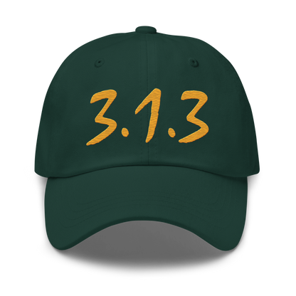 Detroit '313' Dad Hat (Compton Font) | Gold