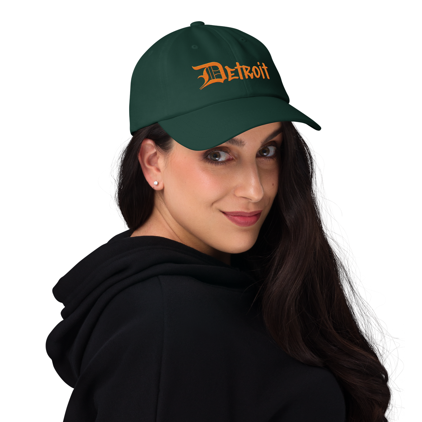 'Detroit' Dad Hat (OED Tag Font) | Orange