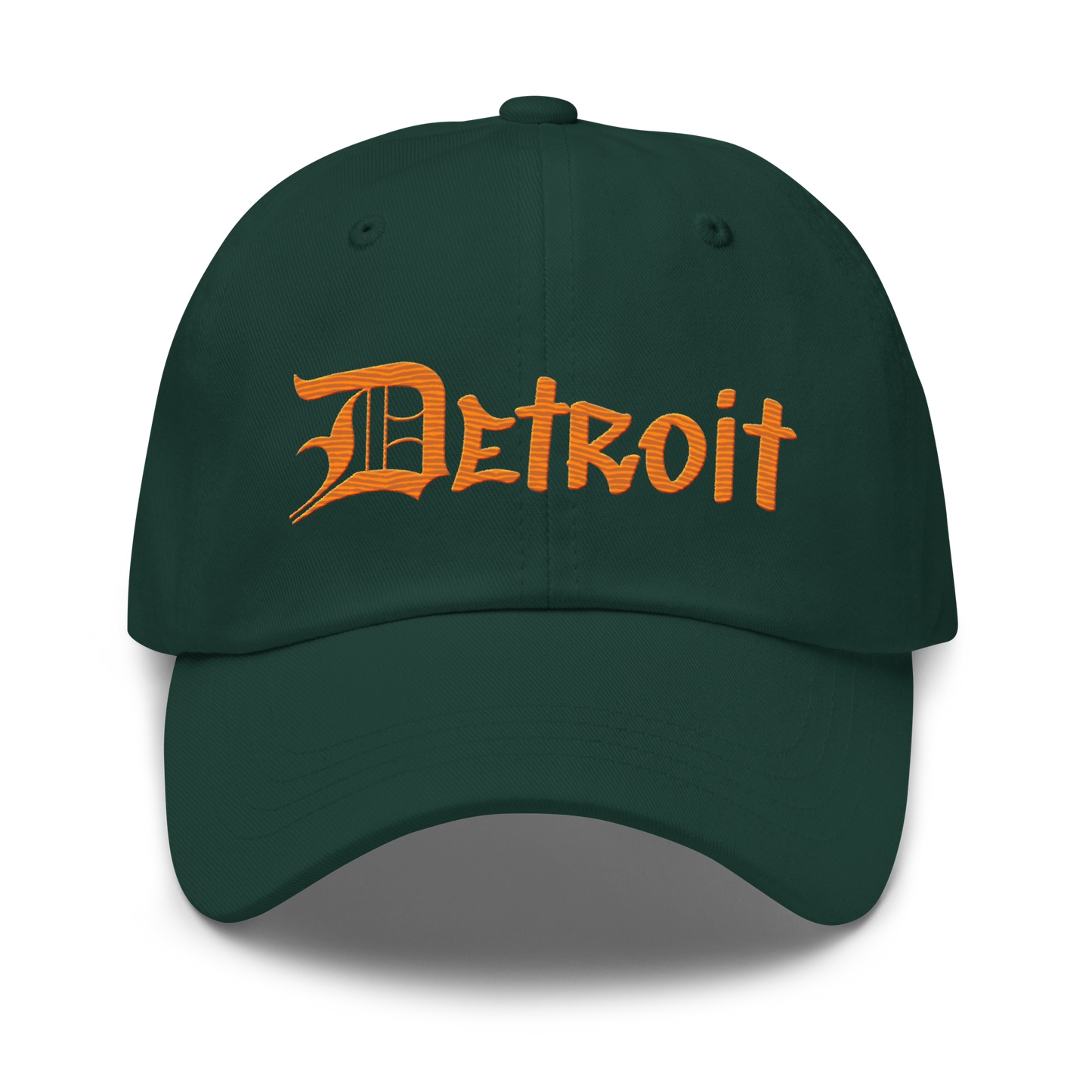 'Detroit' Dad Hat (OED Tag Font) | Orange