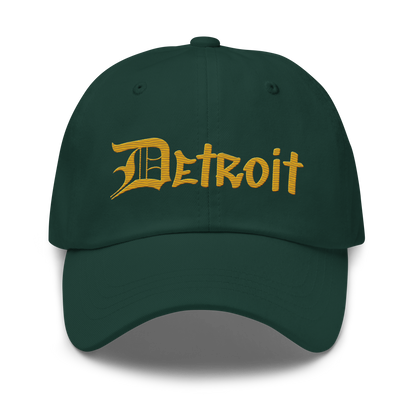 'Detroit' Dad Hat (OED Tag Font) | Gold