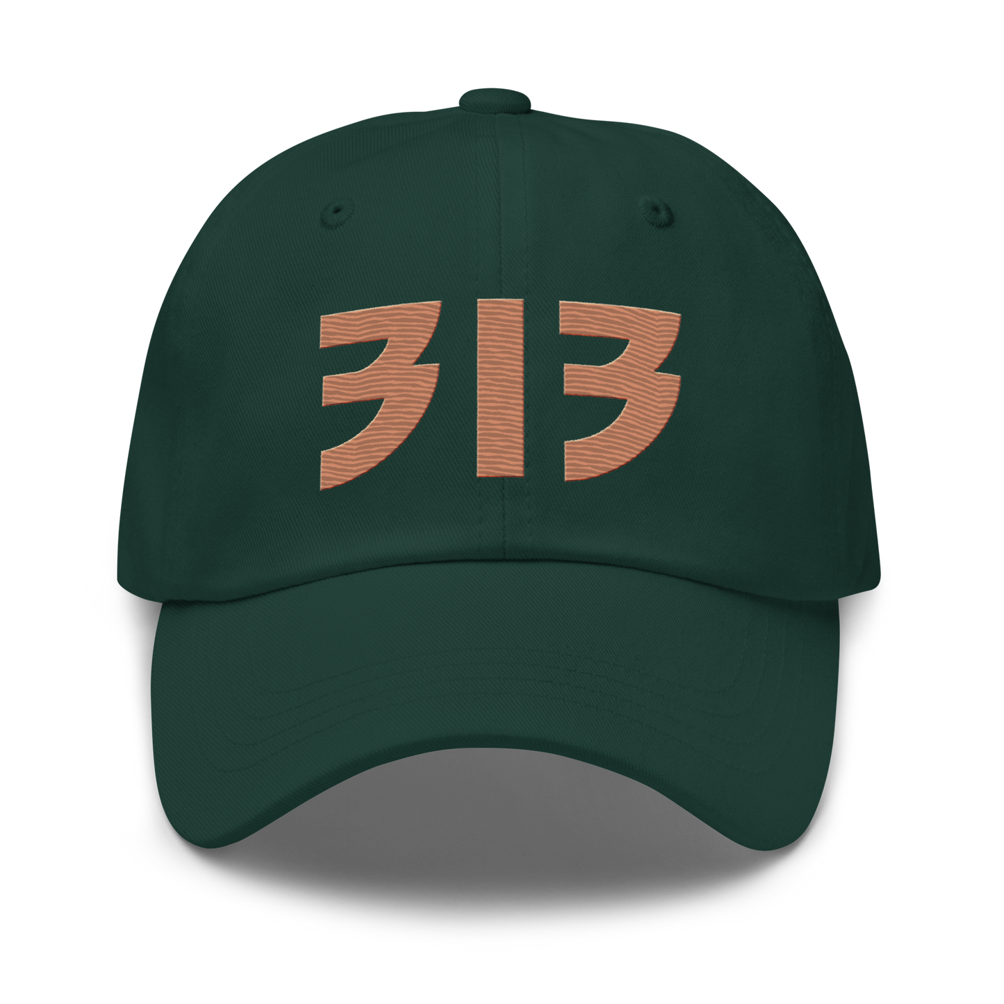 Detroit '313' Dad Hat (Glam Rock Font) | Copper