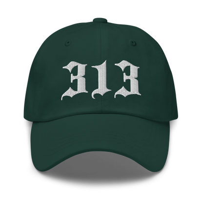 Detroit '313' Dad Hat (Old English Font)