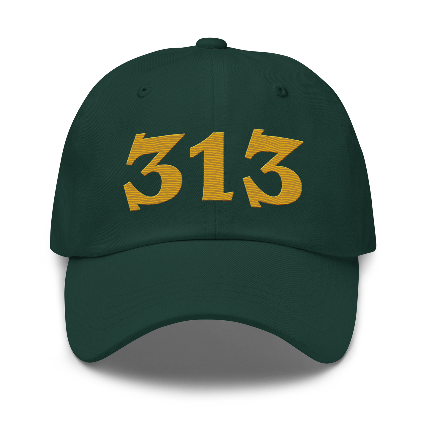 Detroit '313' Dad Hat (Angry Font) | Gold