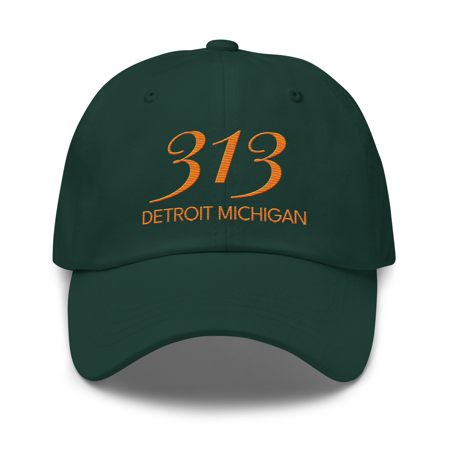 '313 Detroit Michigan' Dad Hat | Orange