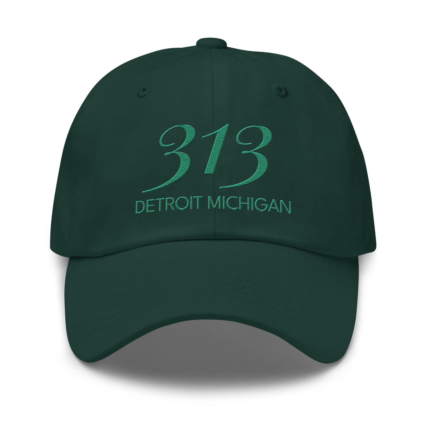 '313 Detroit Michigan' Dad Hat | Emerald Green