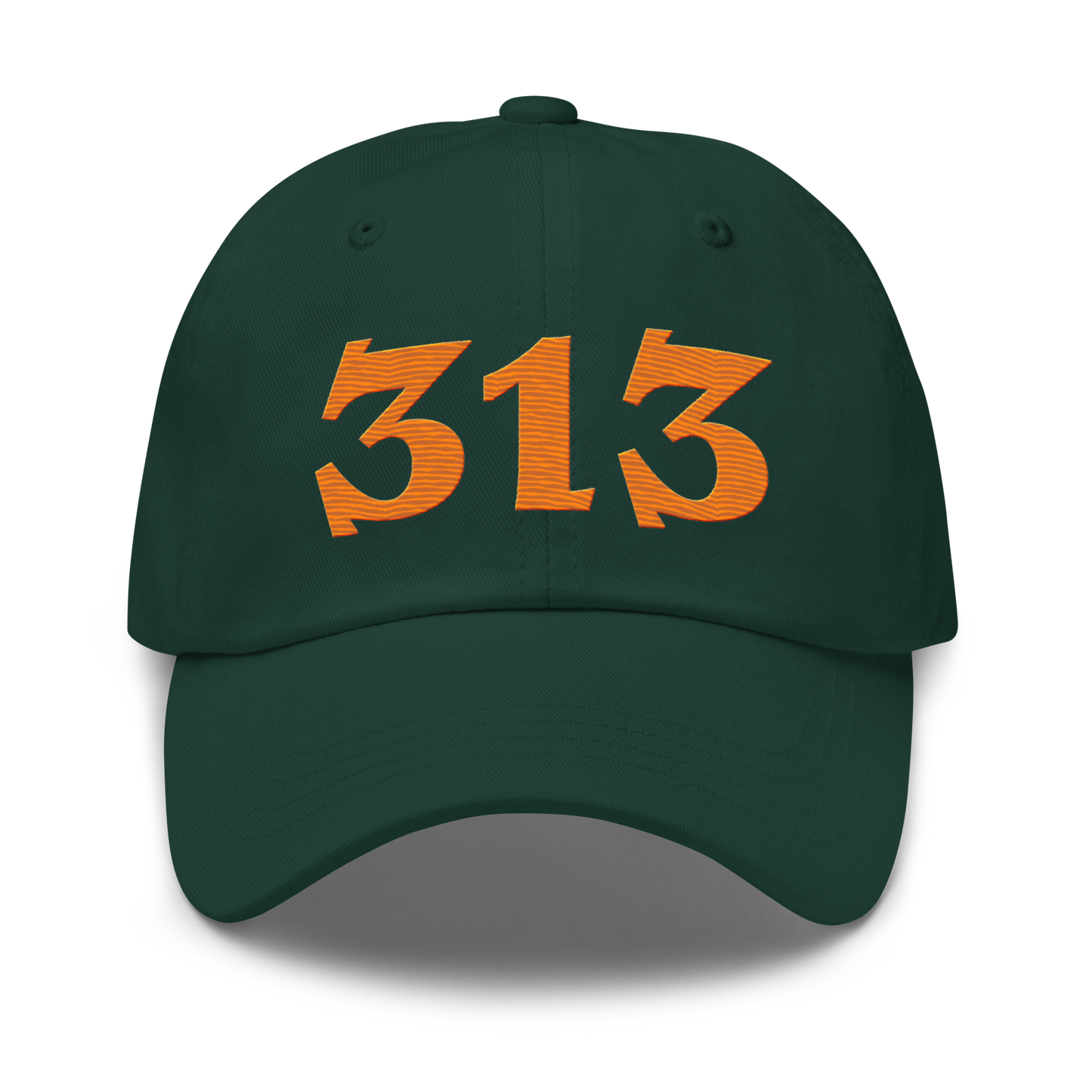 Detroit '313' Dad Hat (Angry Font) | Orange