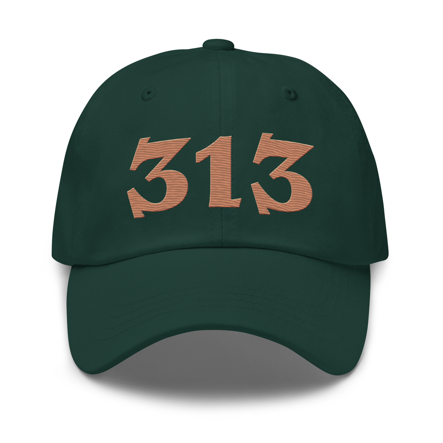 Detroit '313' Dad Hat (Angry Font) | Copper