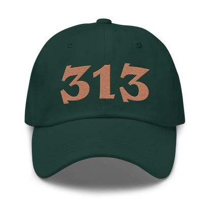 Detroit '313' Dad Hat (Angry Font) | Copper