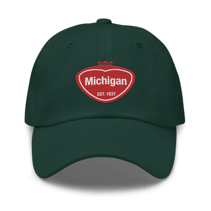 'Michigan EST 1837' Dad Hat (Local Pop Parody)