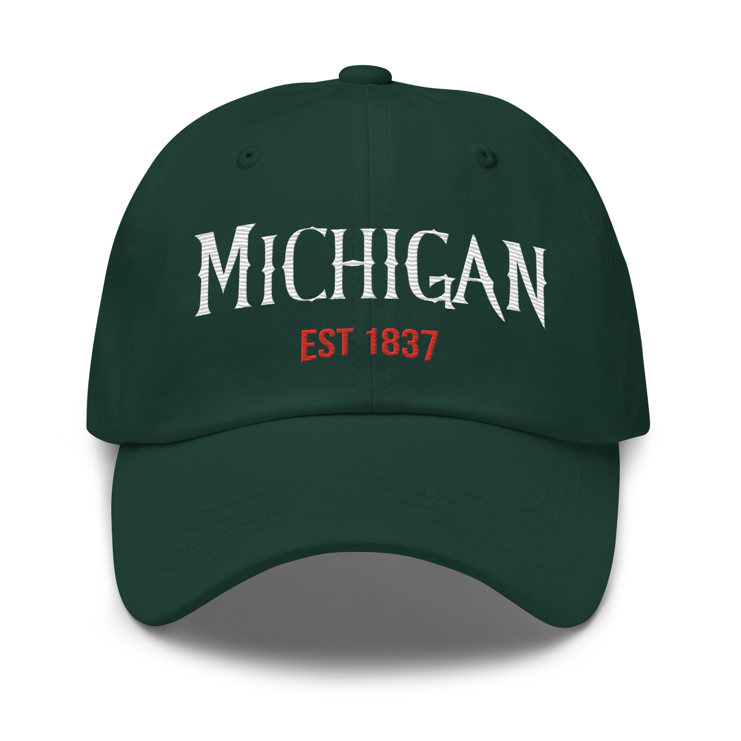 'Michigan EST 1837' Dad Hat (Spooky Teen Drama Parody)