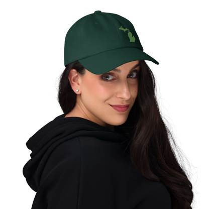 Michigan Dad Hat | Pine Green Outline