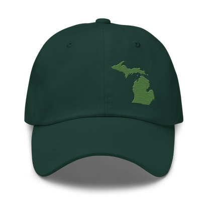 Michigan Dad Hat | Pine Green Outline