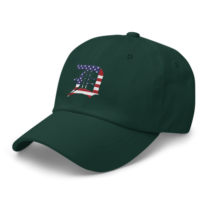 Detroit 'Old English D' Dad Hat (Patriotic Edition)