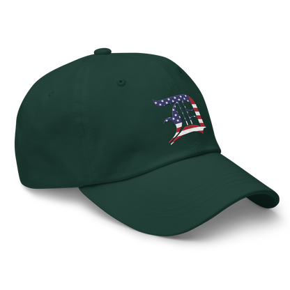 Detroit 'Old English D' Dad Hat (Patriotic Edition)