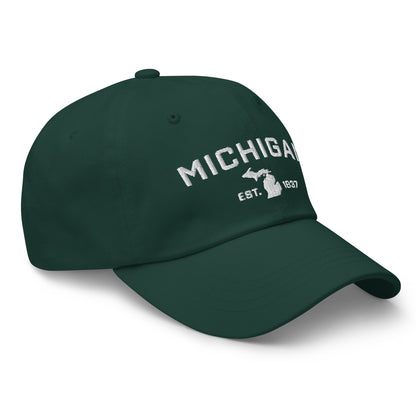 'Michigan EST 1837' Dad Hat (Athletic Font)