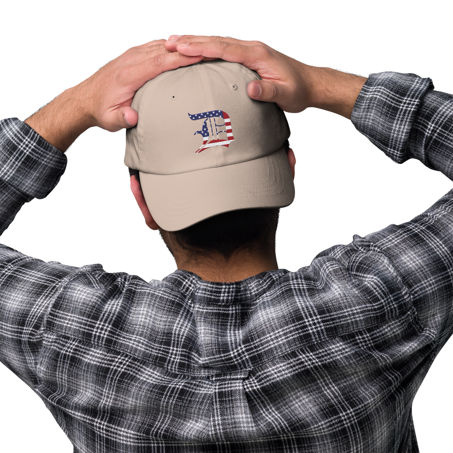 Detroit 'Old English D' Dad Hat (Patriotic Edition)