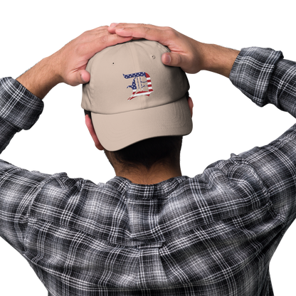 Detroit 'Old English D' Dad Hat (Patriotic Edition)