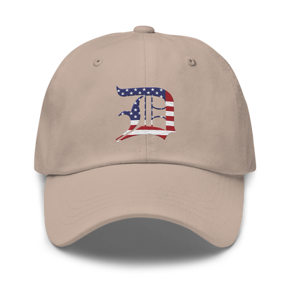 Detroit 'Old English D' Dad Hat (Patriotic Edition)